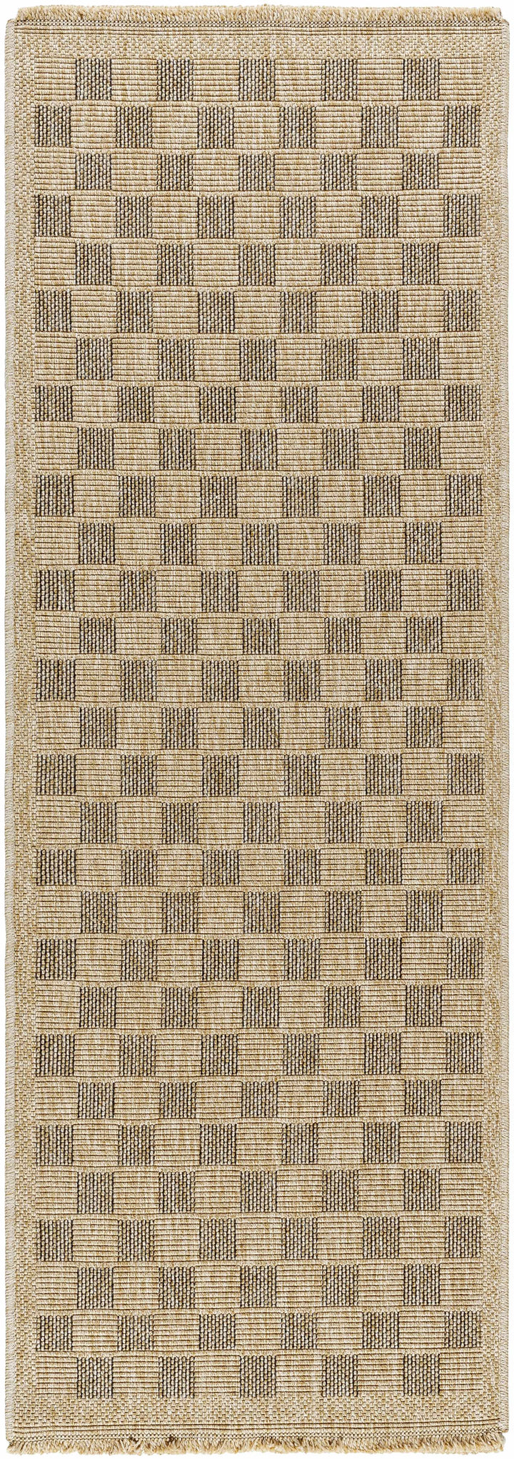 Jurek Beige & Brown Contemporary Design Outdoor Rug