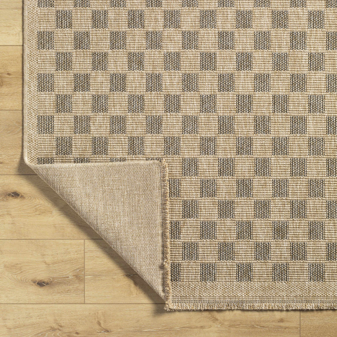 Jurek Beige & Brown Contemporary Design Outdoor Rug