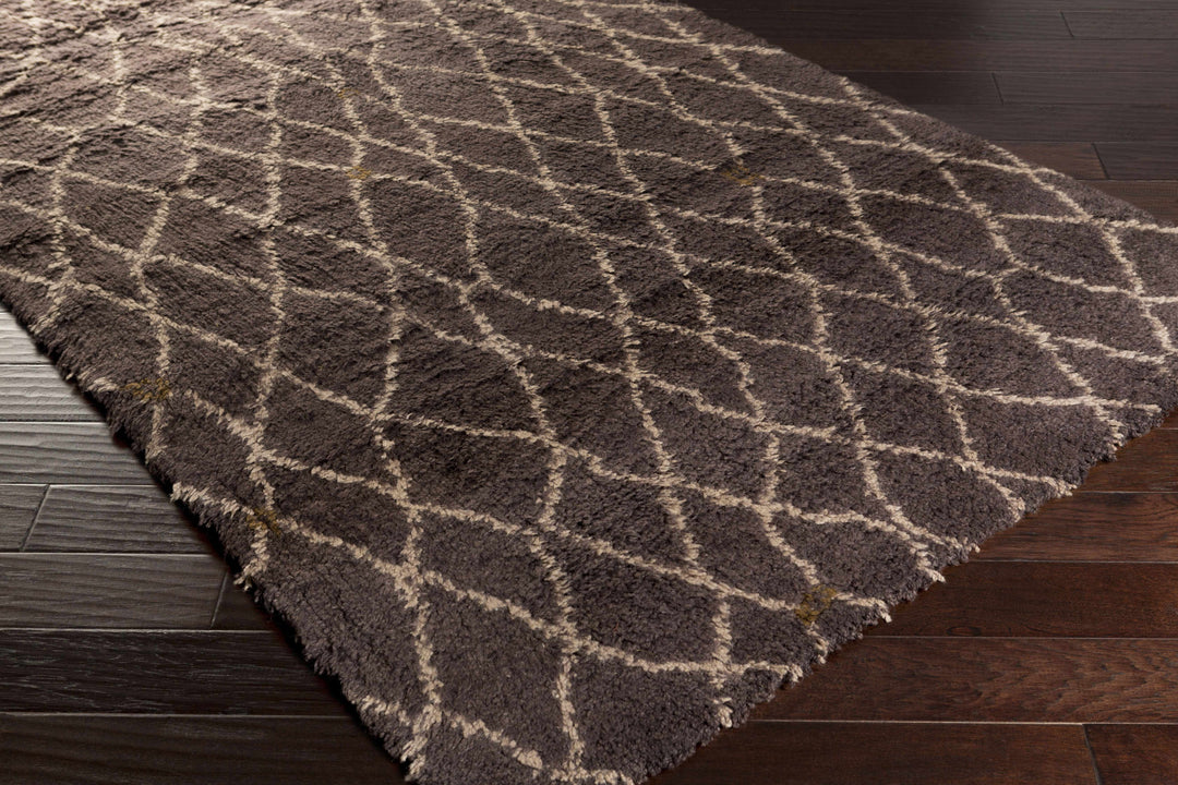Summerfield Contemporary Style Taupe Hand Knotted Wool Area Carpet