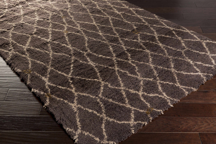 Summerfield Contemporary Style Taupe Hand Knotted Wool Area Carpet