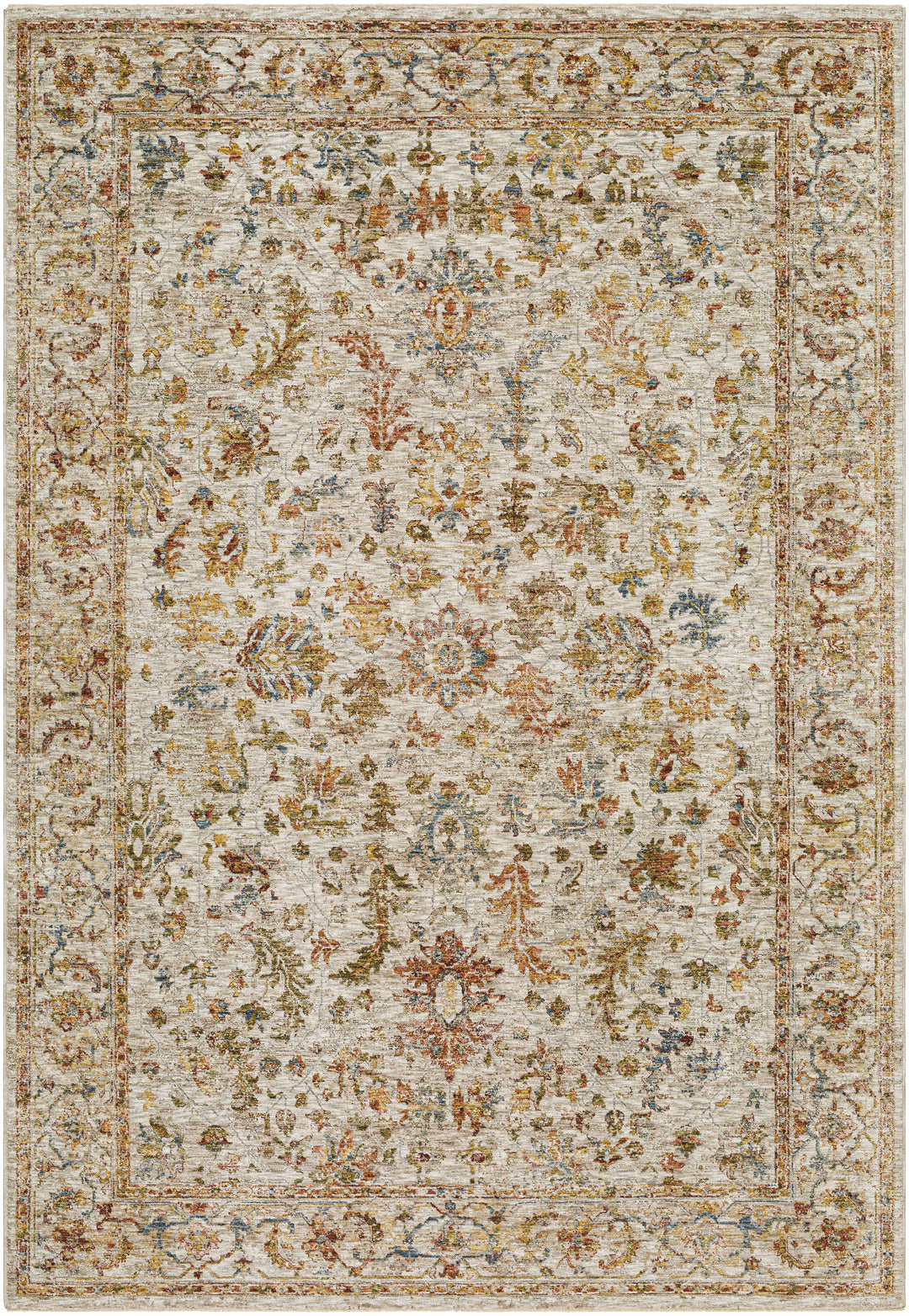 Asabi Ivory And Mustard Traditional Style Rug