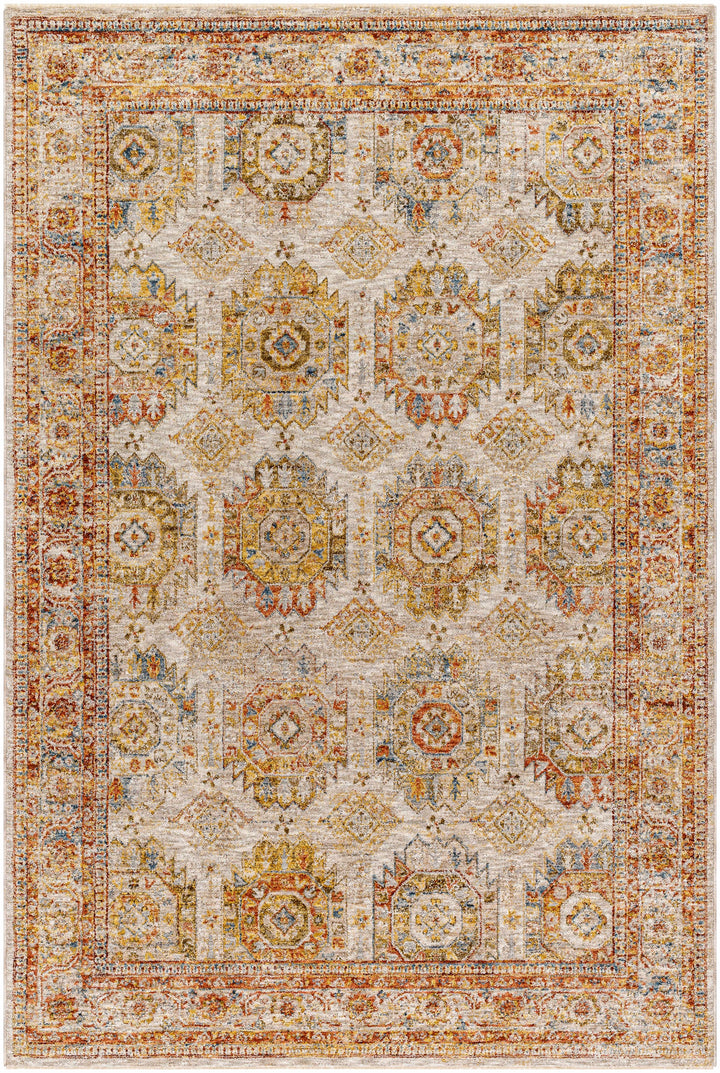 Crescentia Traditional Style Mustard And Rust Area Rug