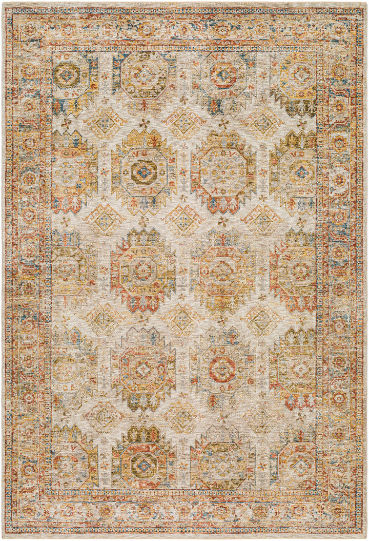 Crescentia Traditional Style Mustard And Rust Area Rug