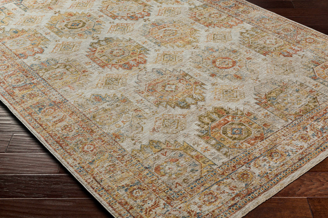 Crescentia Traditional Style Mustard And Rust Area Rug
