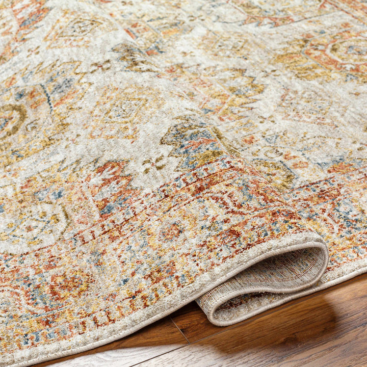 Crescentia Traditional Style Mustard And Rust Area Rug