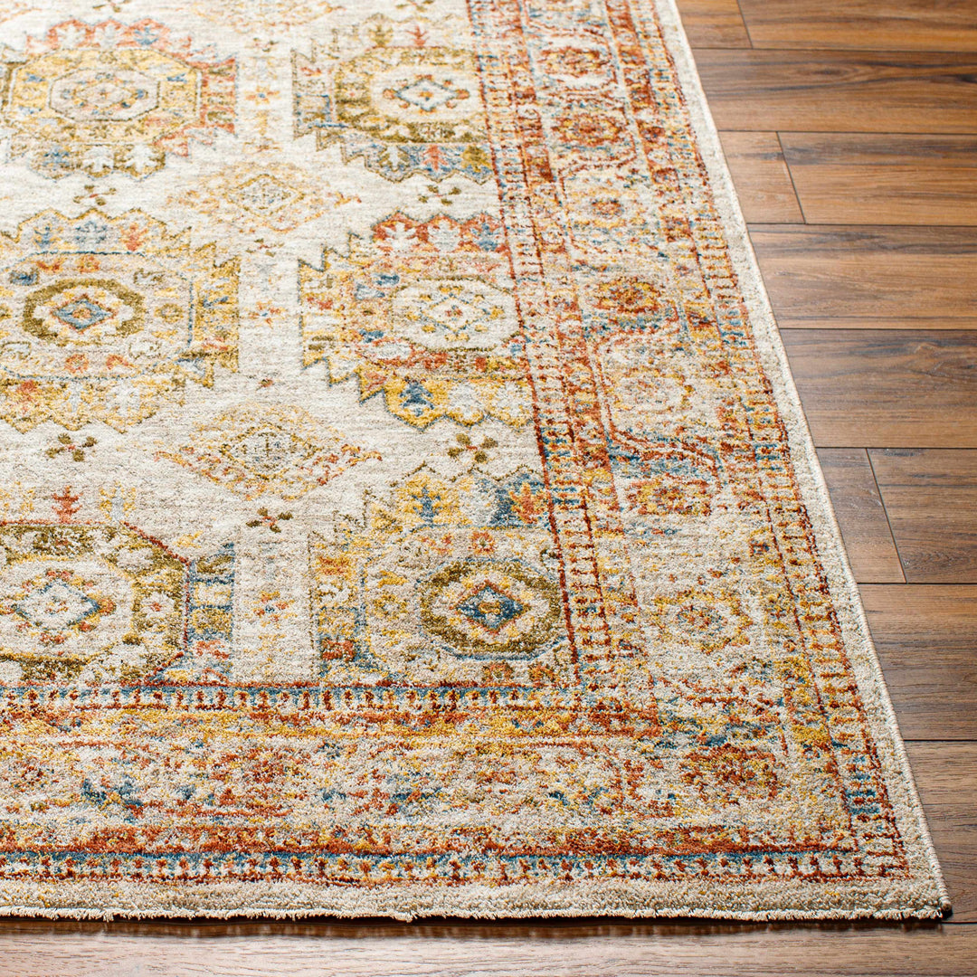 Crescentia Traditional Style Mustard And Rust Area Rug