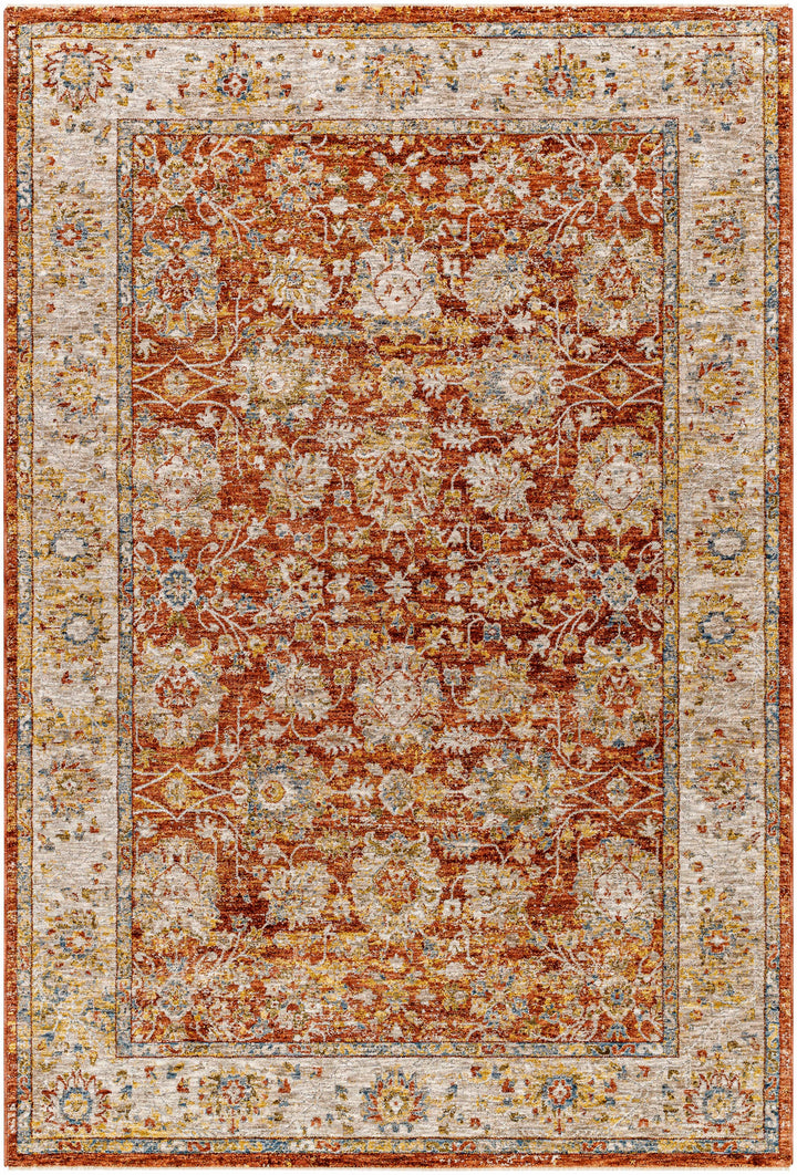 Duong Traditional Style Beige And Rust Area Rug