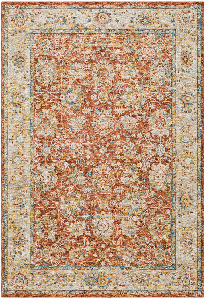 Duong Traditional Style Beige And Rust Area Rug