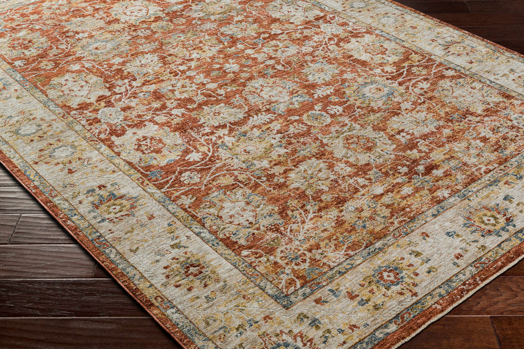 Duong Traditional Style Beige And Rust Area Rug