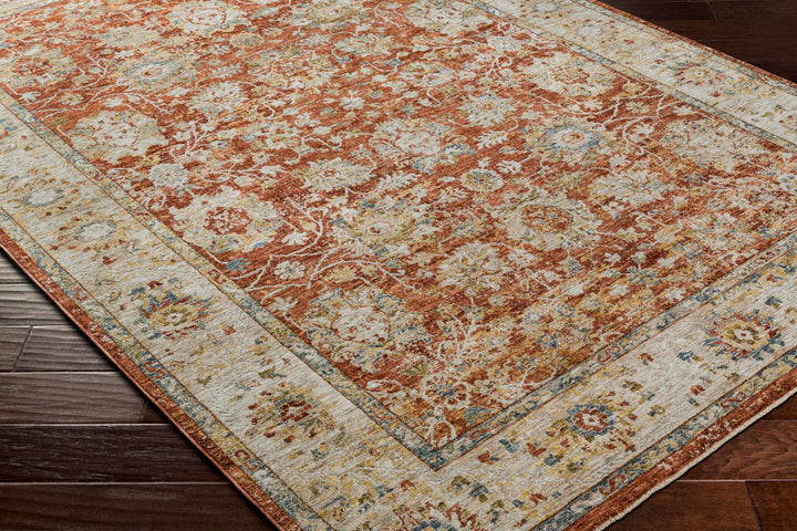 Duong Traditional Style Beige And Rust Area Rug