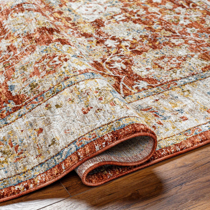 Duong Traditional Style Beige And Rust Area Rug