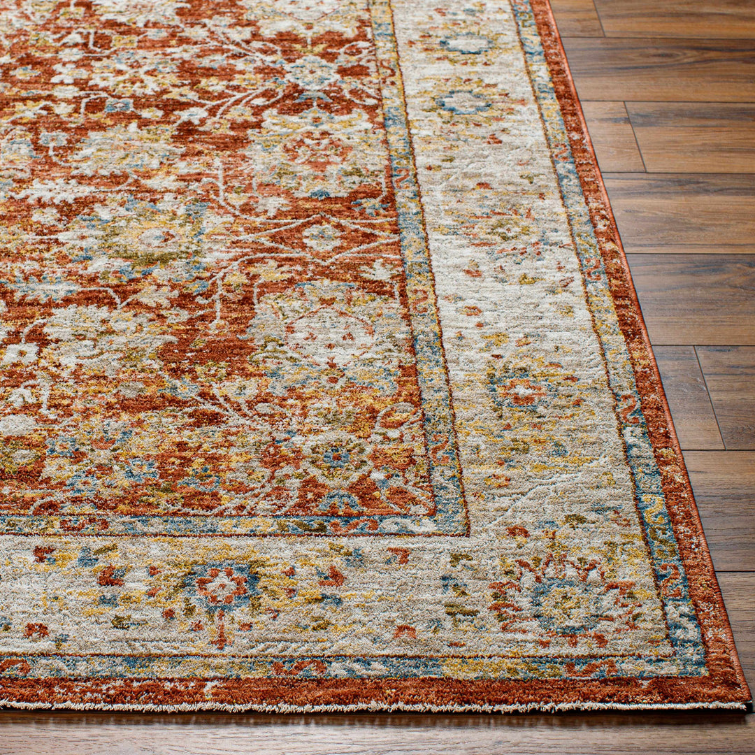 Duong Traditional Style Beige And Rust Area Rug