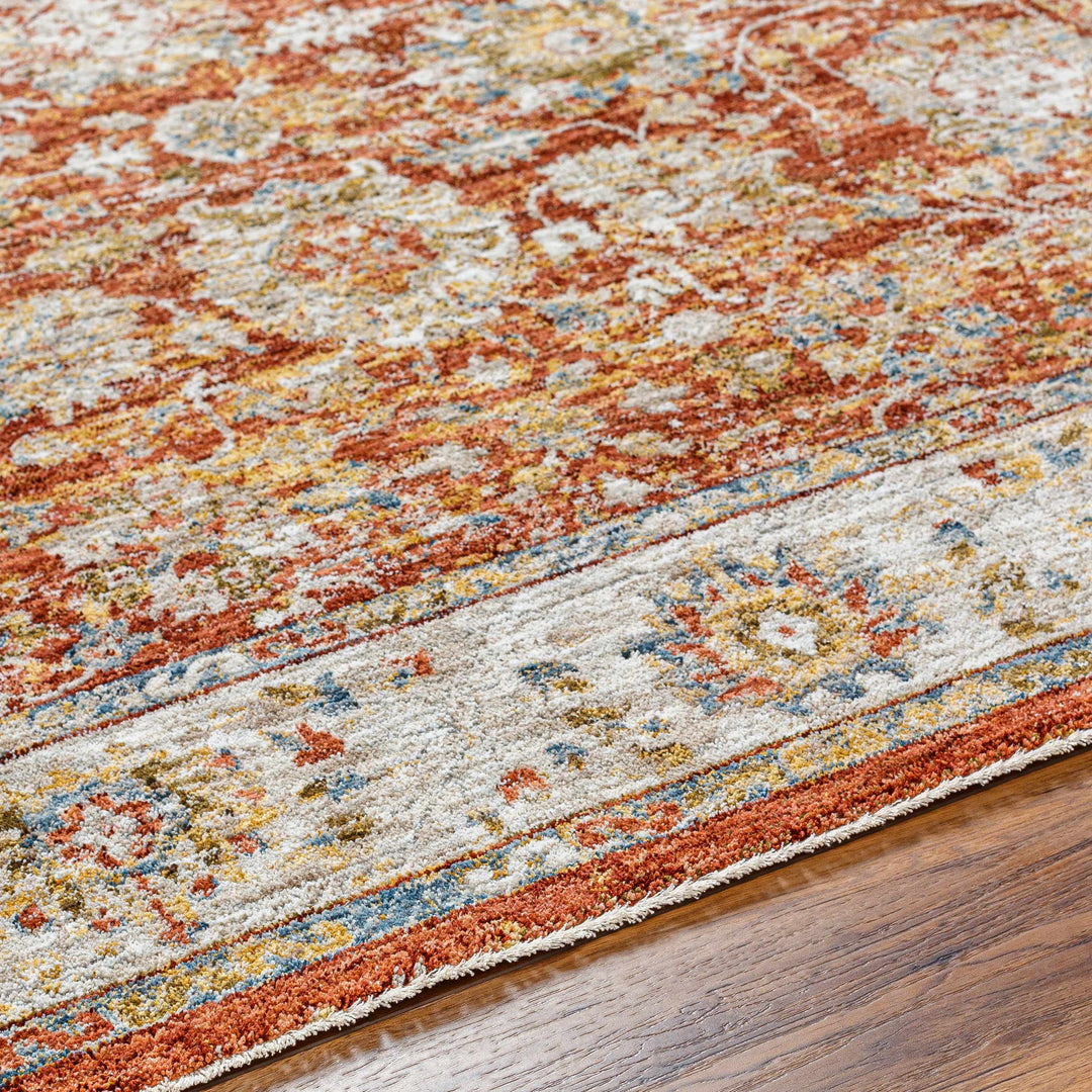 Duong Traditional Style Beige And Rust Area Rug