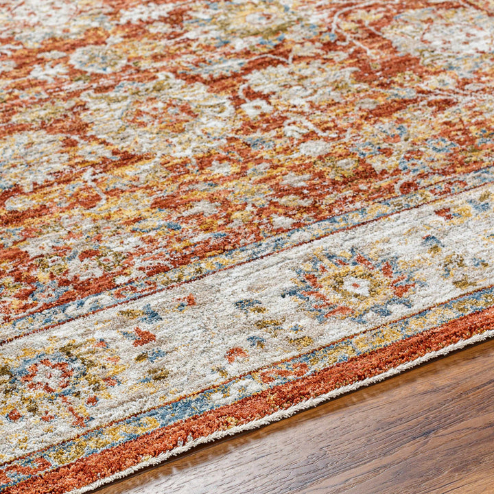 Duong Traditional Style Beige And Rust Area Rug