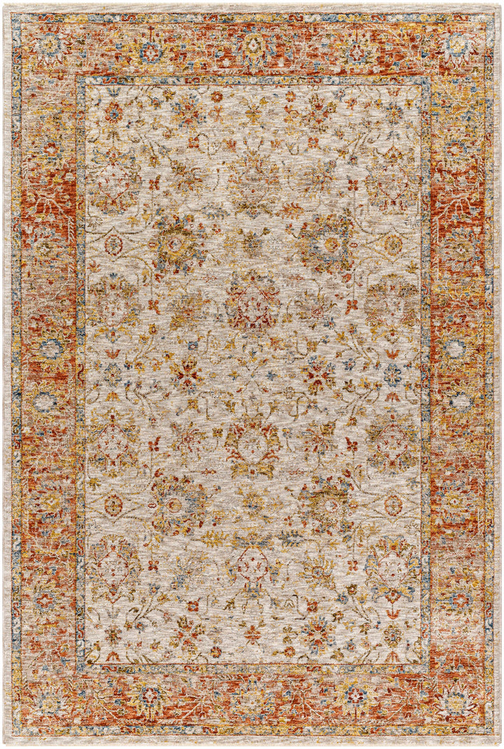 Duong Traditional Style Beige & Rust Rug