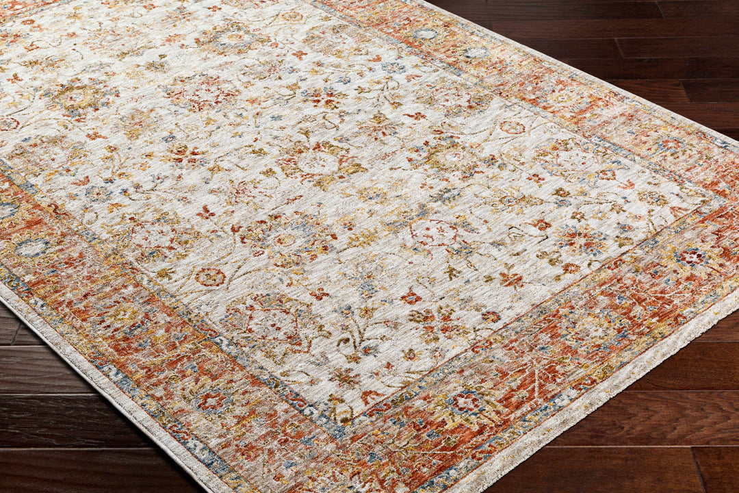 Duong Traditional Style Beige & Rust Rug