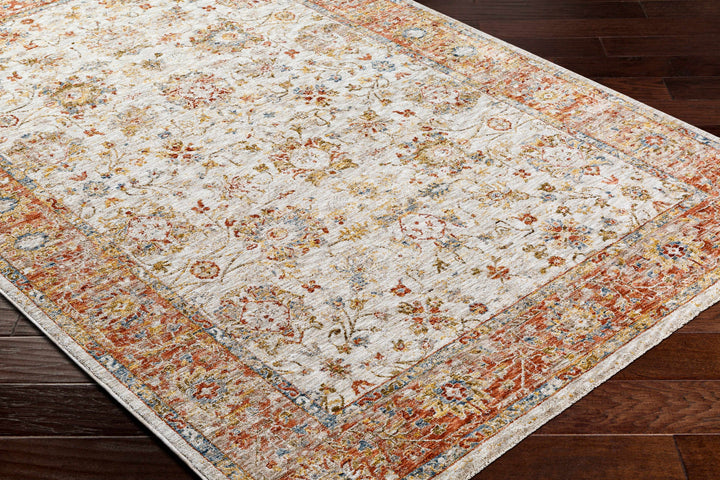 Duong Traditional Style Beige & Rust Rug