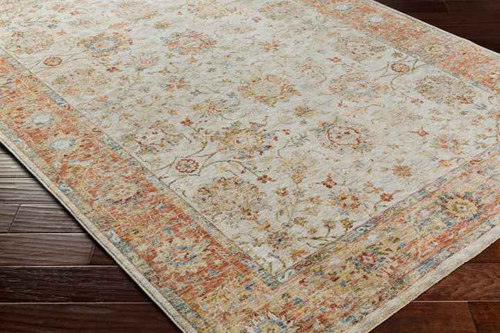 Duong Traditional Style Beige & Rust Rug