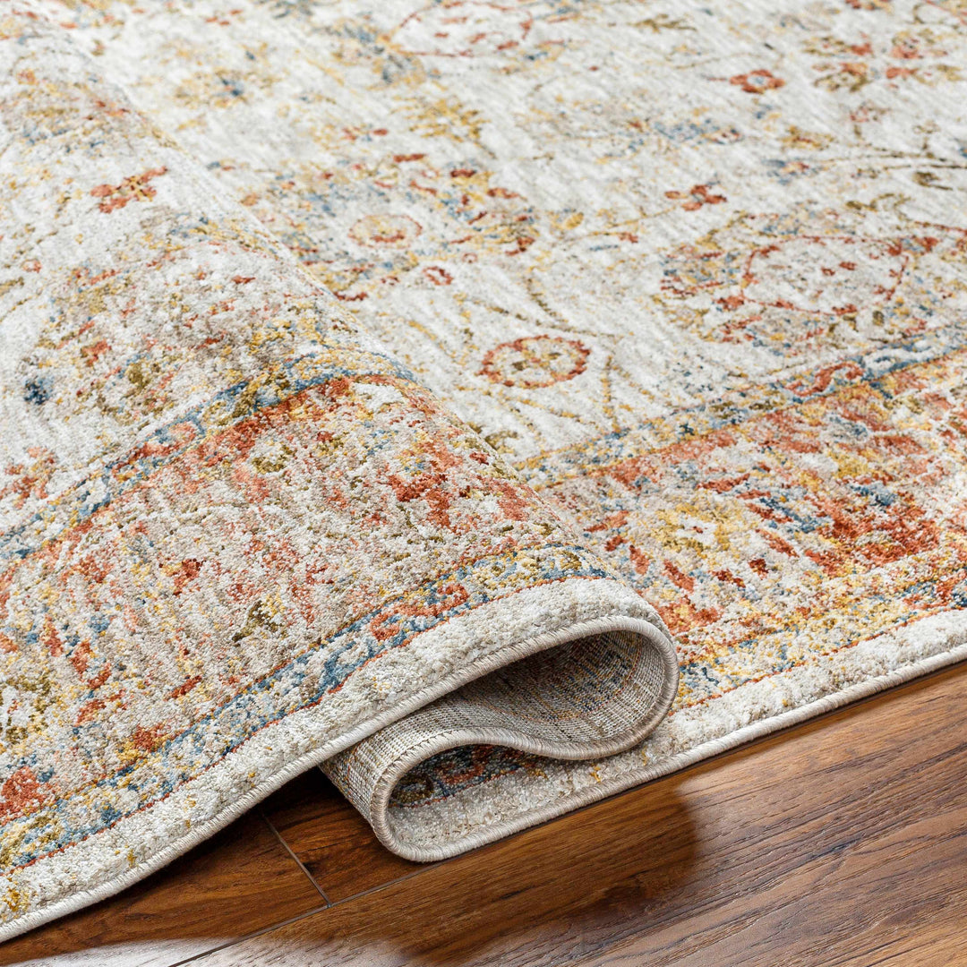 Duong Traditional Style Beige & Rust Rug