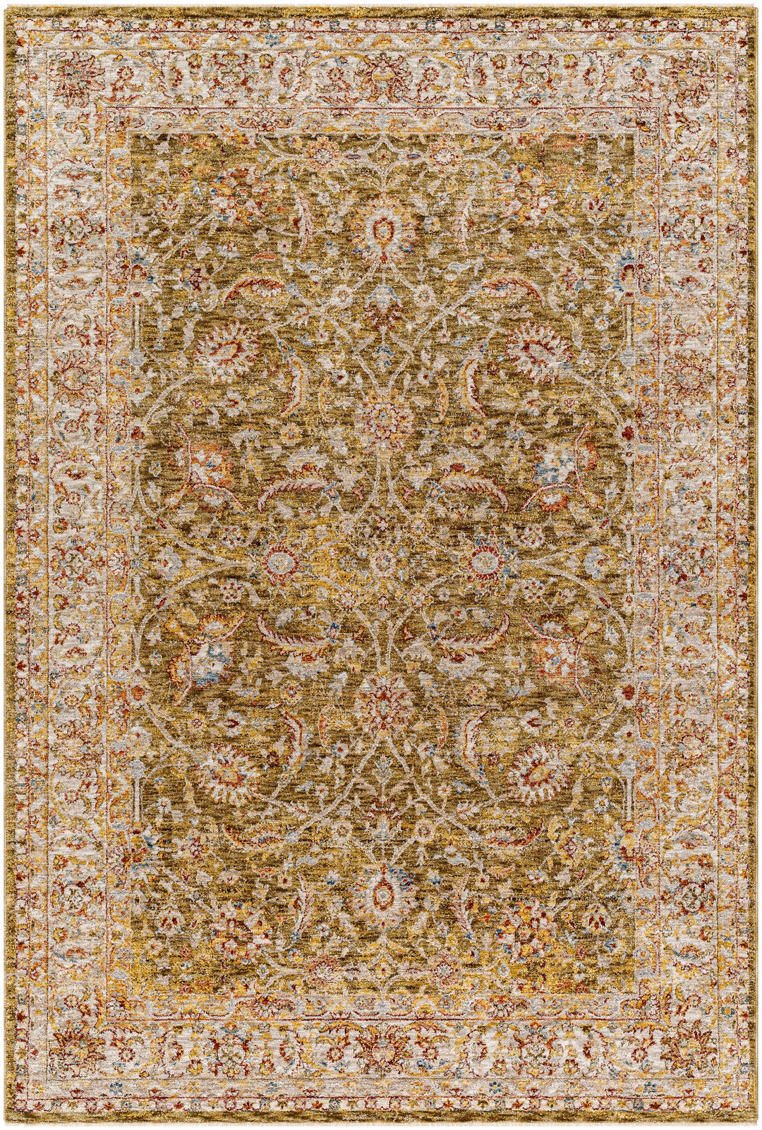 Dyan Traditional Style Olive And Beige Rug