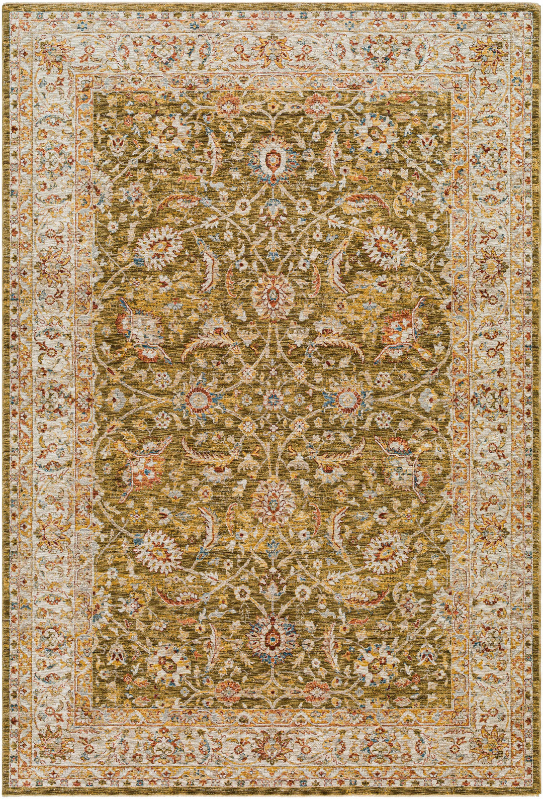 Dyan Traditional Style Olive And Beige Rug