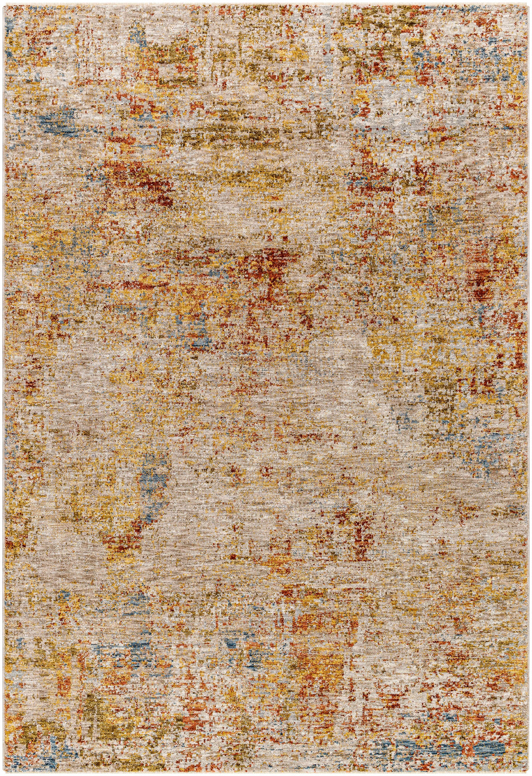 Eula Modern Abstract Design Beige And Rust Area Rug