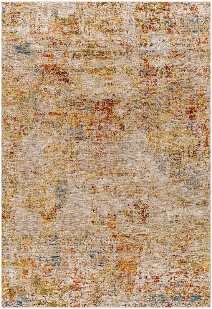 Eula Modern Abstract Design Beige And Rust Area Rug