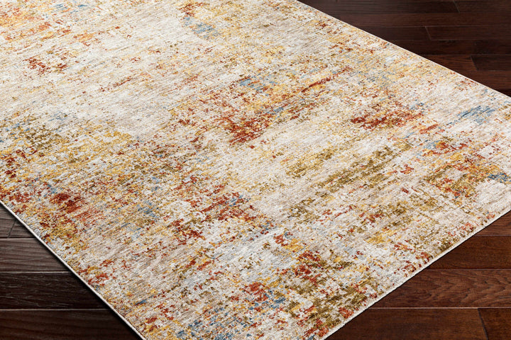 Eula Modern Abstract Design Beige And Rust Area Rug