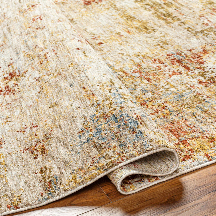 Eula Modern Abstract Design Beige And Rust Area Rug
