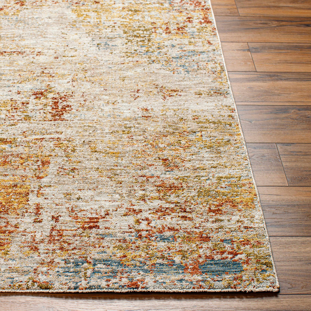 Eula Modern Abstract Design Beige And Rust Area Rug