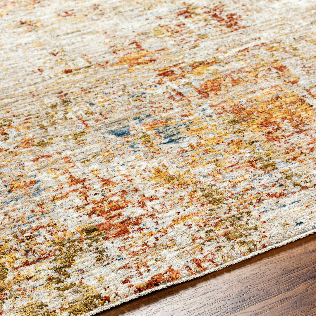Eula Modern Abstract Design Beige And Rust Area Rug