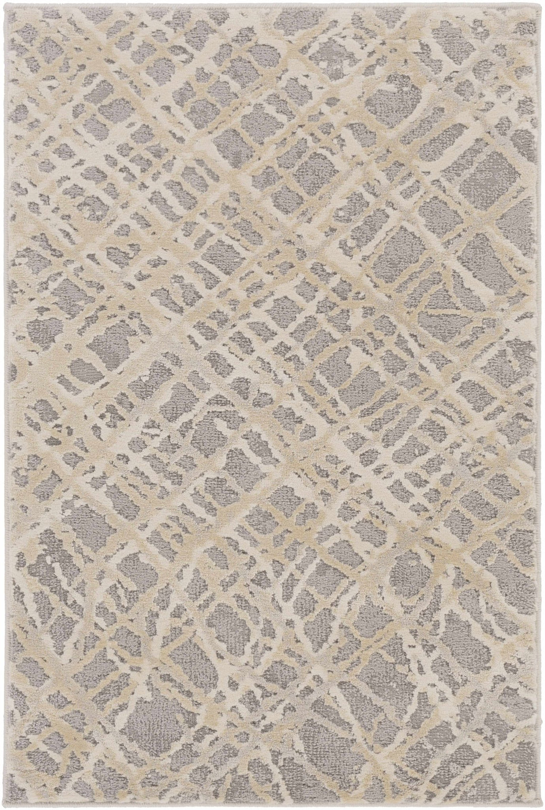 Smock Modern Abstract Design Beige And Gray Area Rug - The Rug Decor