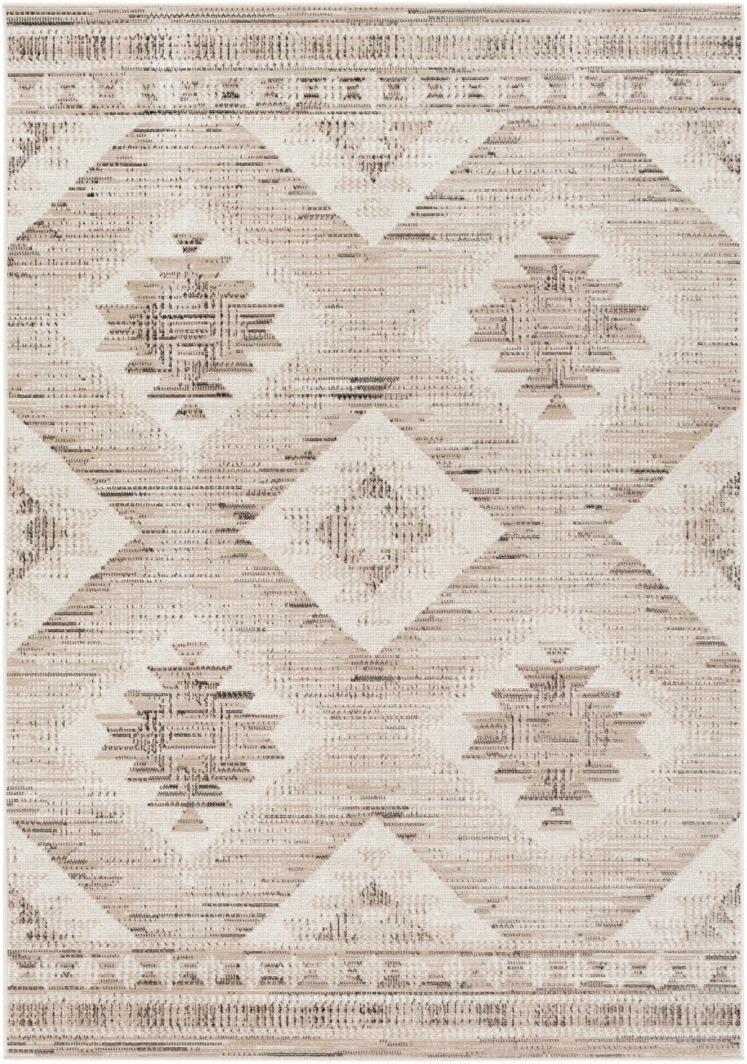 Smoketown Beige Modern Geometrical Design Area Rug - The Rug Decor