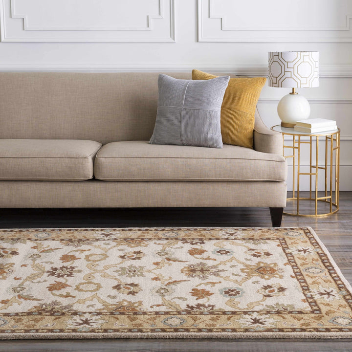 Smoot Traditional Oushak Beige And Brown Area Rug - The Rug Decor
