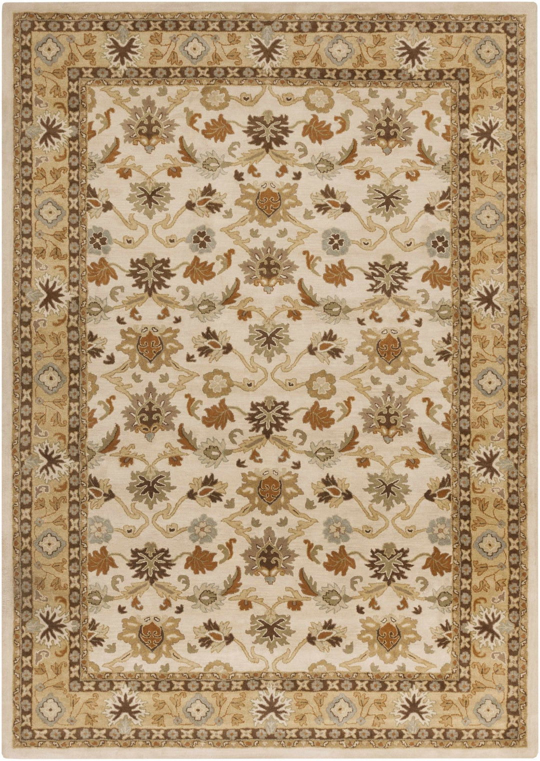 Smoot Traditional Oushak Beige And Brown Area Rug - The Rug Decor