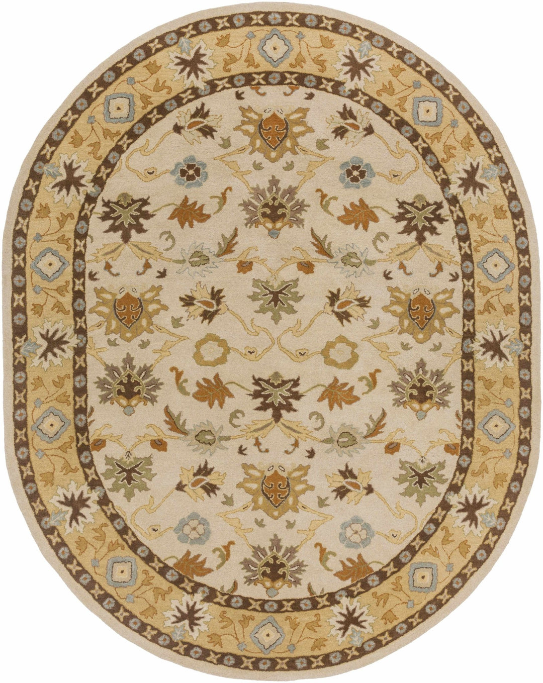Smoot Traditional Oushak Beige And Brown Area Rug - The Rug Decor