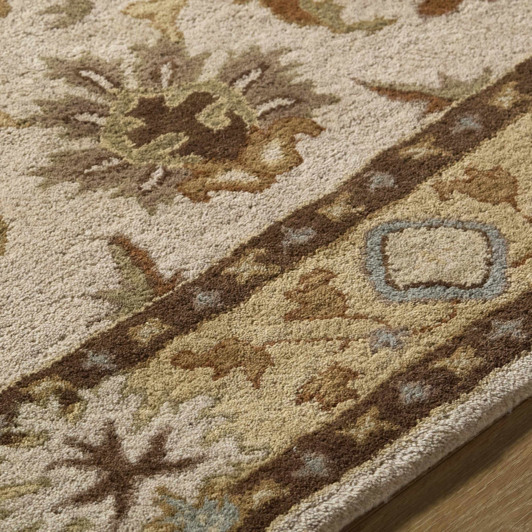 Smoot Traditional Oushak Beige And Brown Area Rug - The Rug Decor