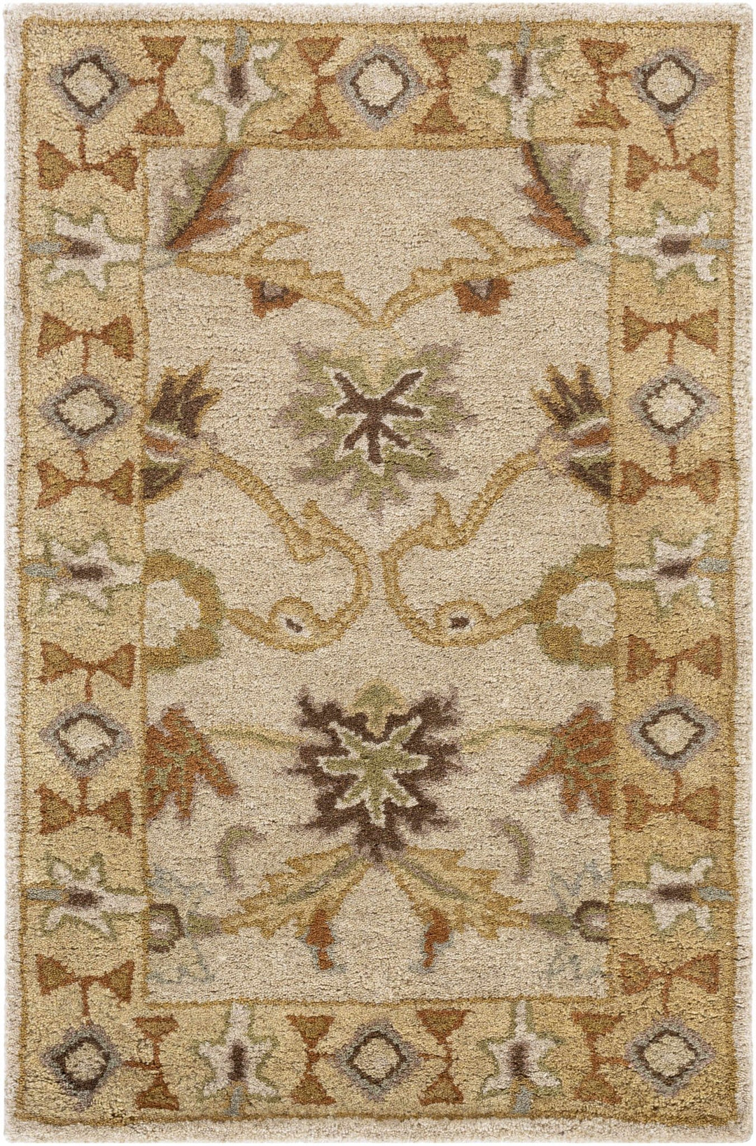 Smoot Traditional Oushak Beige And Brown Area Rug - The Rug Decor
