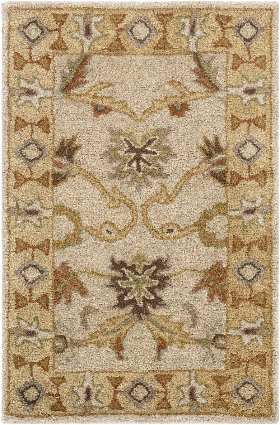 Smoot Traditional Oushak Beige And Brown Area Rug - The Rug Decor