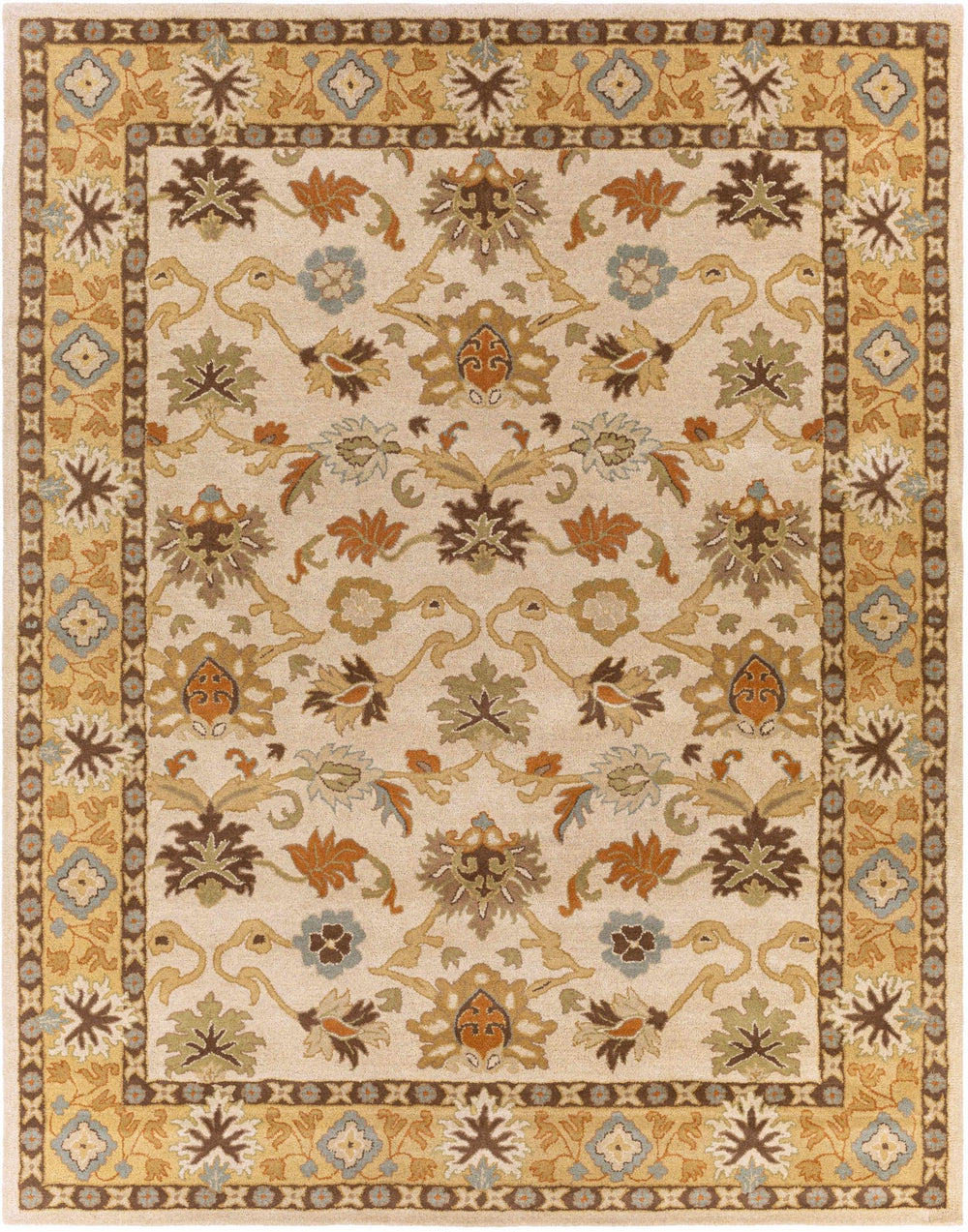Smoot Traditional Oushak Beige And Brown Area Rug - The Rug Decor