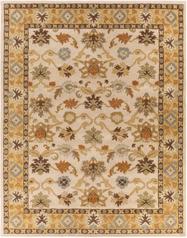 Smoot Traditional Oushak Beige And Brown Area Rug - The Rug Decor