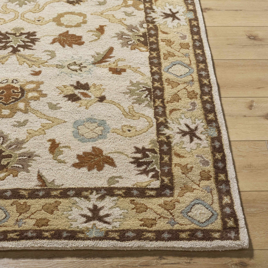 Smoot Traditional Oushak Beige And Brown Area Rug - The Rug Decor
