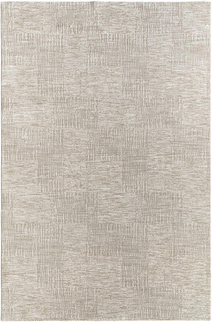 Goren Contemporary Geometric Design Beige Rug
