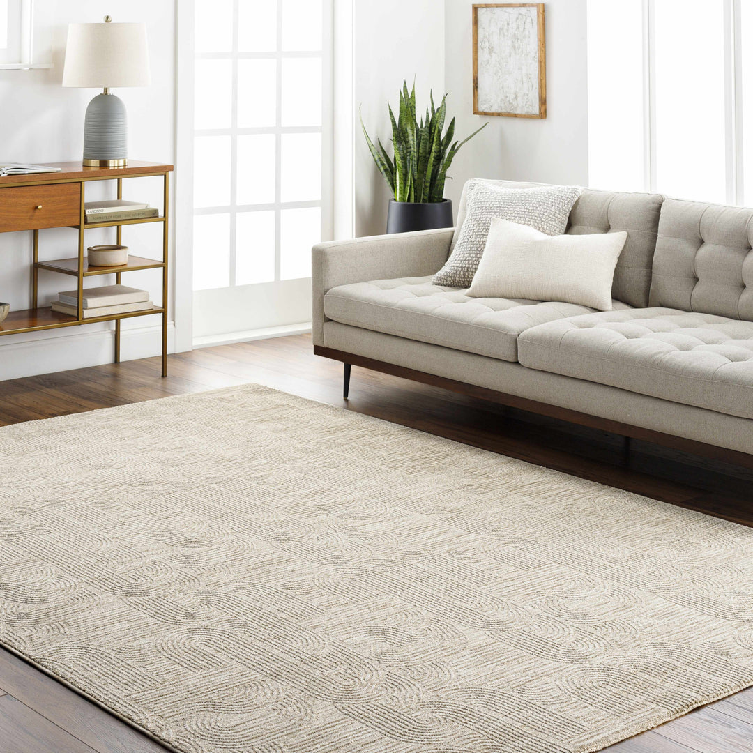 Harva Modern Style Gray Area Rug