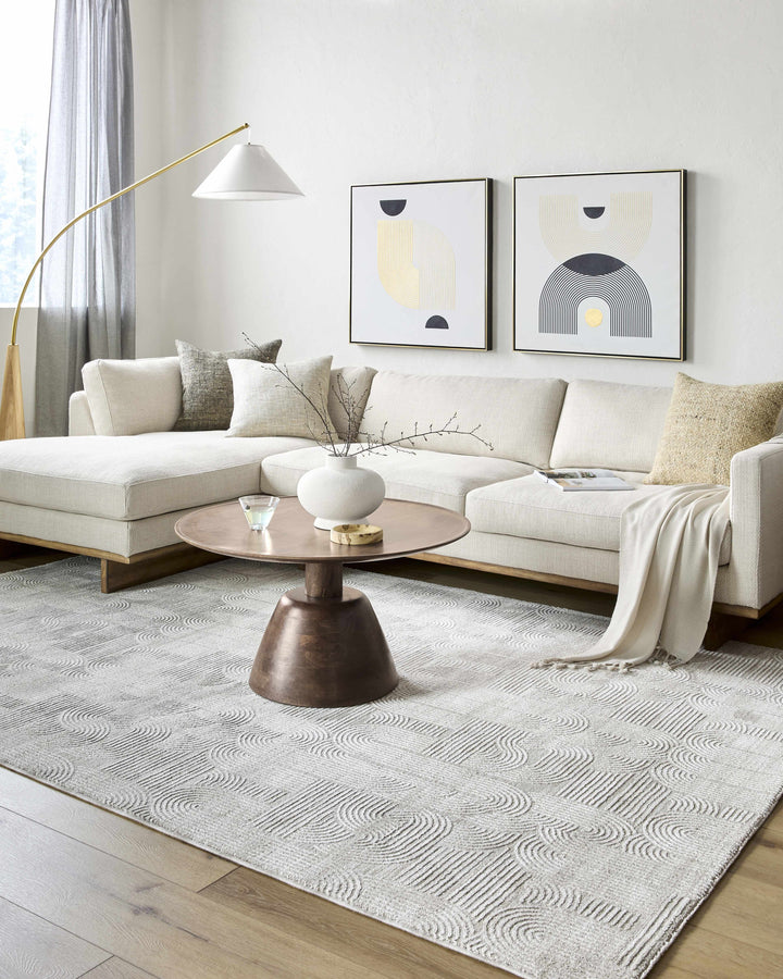Harva Modern Style Gray Area Rug