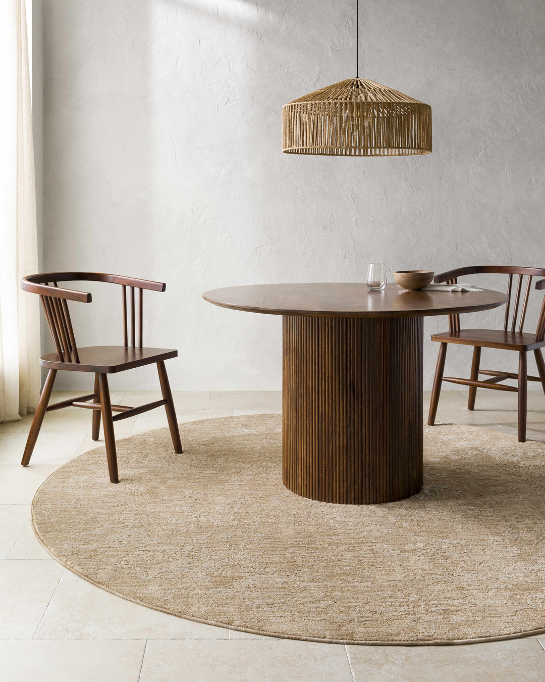 Jenis Beige Traditional Style Machine Woven Rug