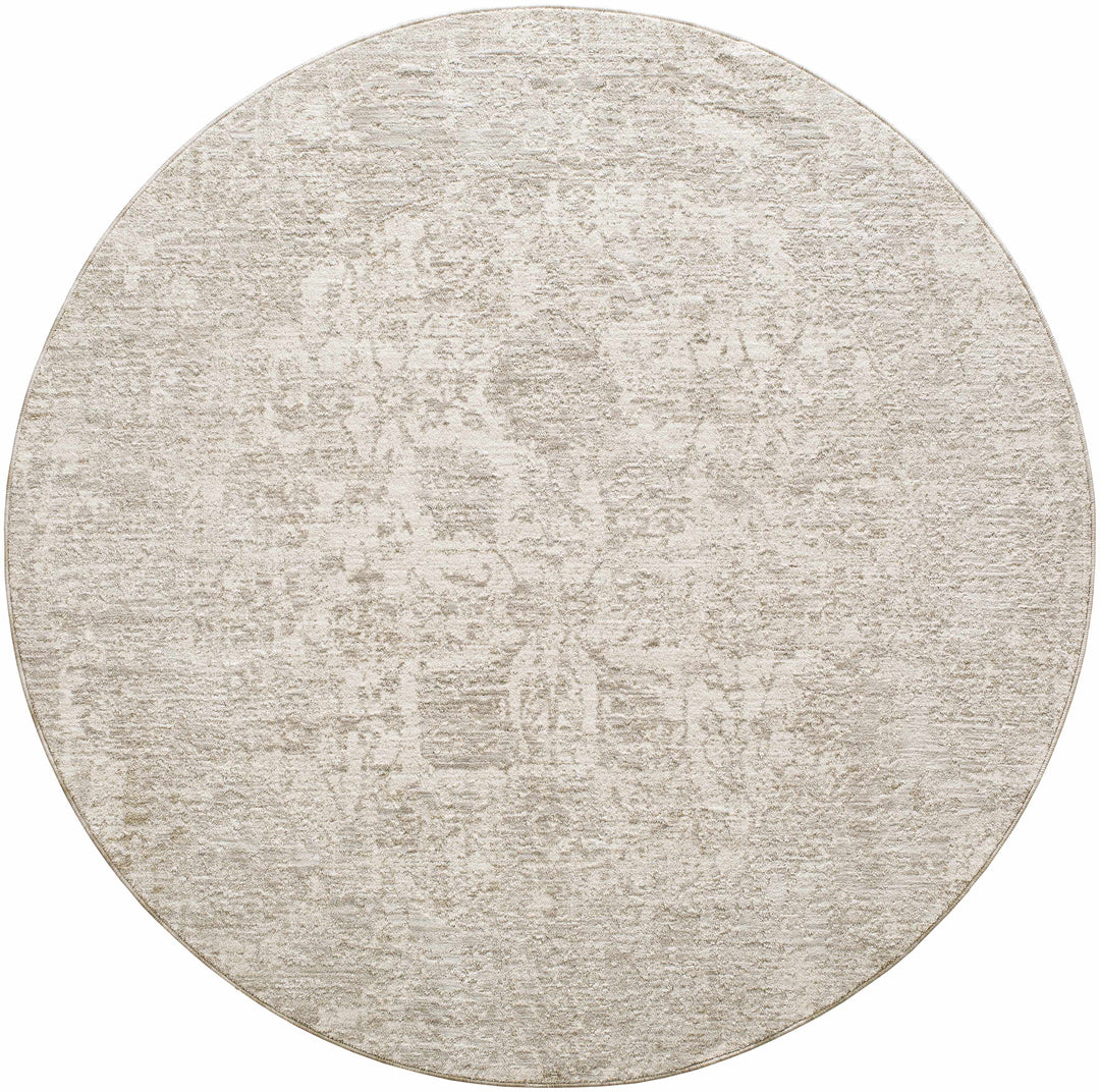 Transitional Style Gray Machine Woven Rug