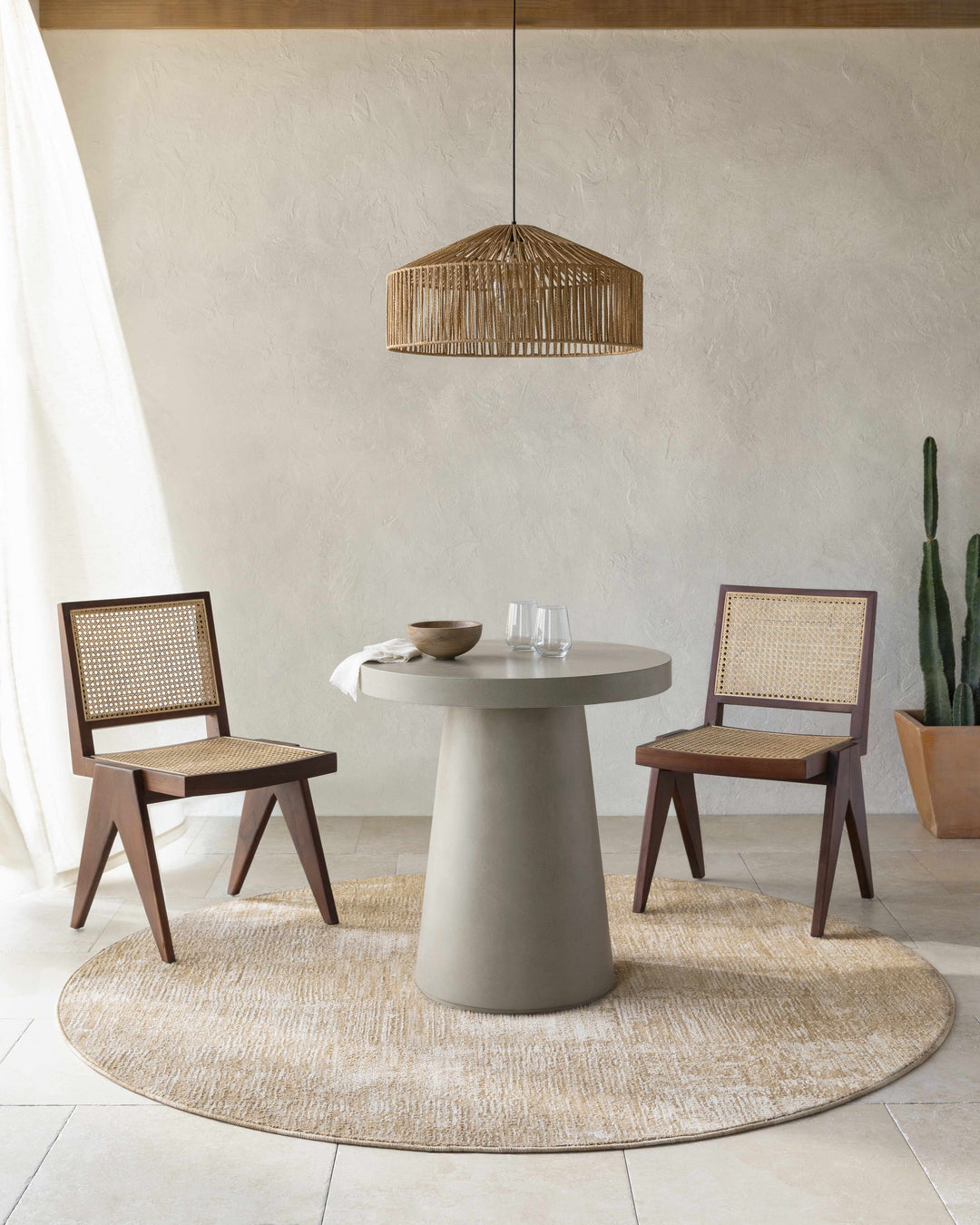 Kahua Tan Modern Solid Design Area Rug