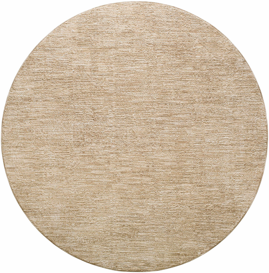 Kahua Tan Modern Solid Design Area Rug
