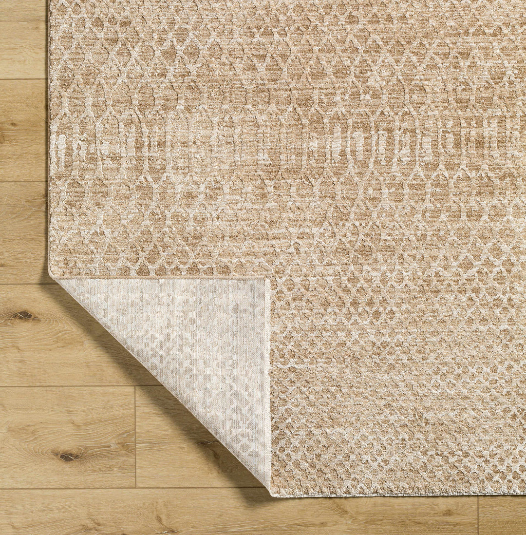 Kamin Contemporary Style Tan Area Rug